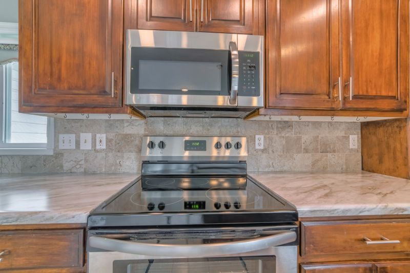 Microwave Installed Above Counter